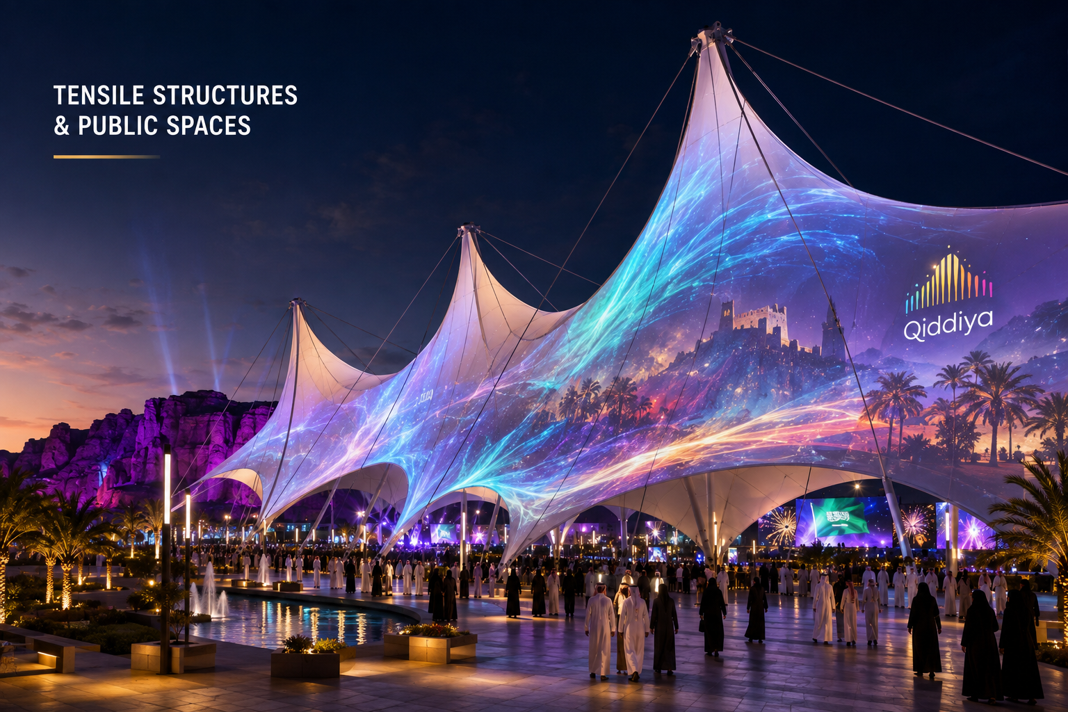 Tensile structures & public spaces (Qiddiya project)